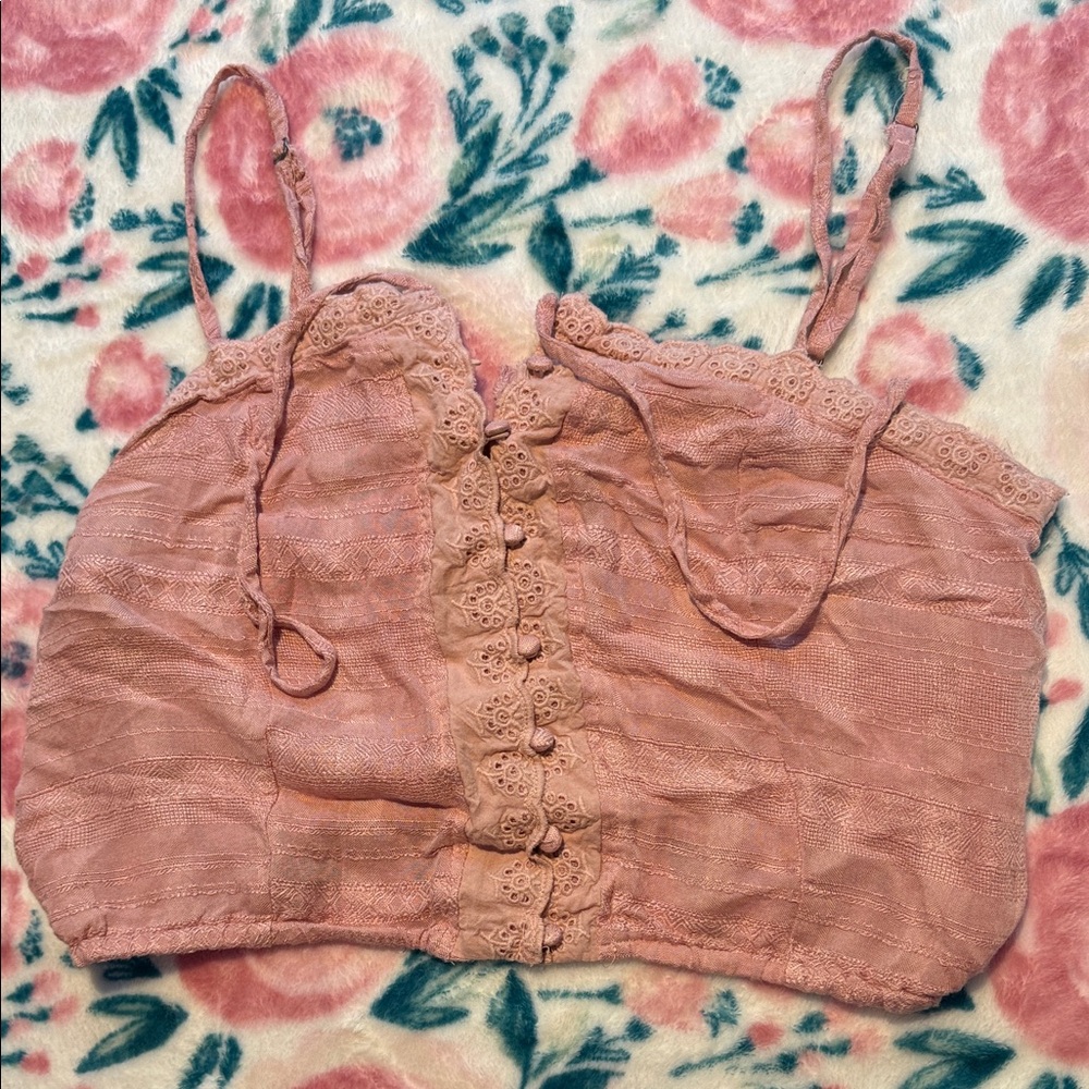 Aeropostale Blush Lace Top